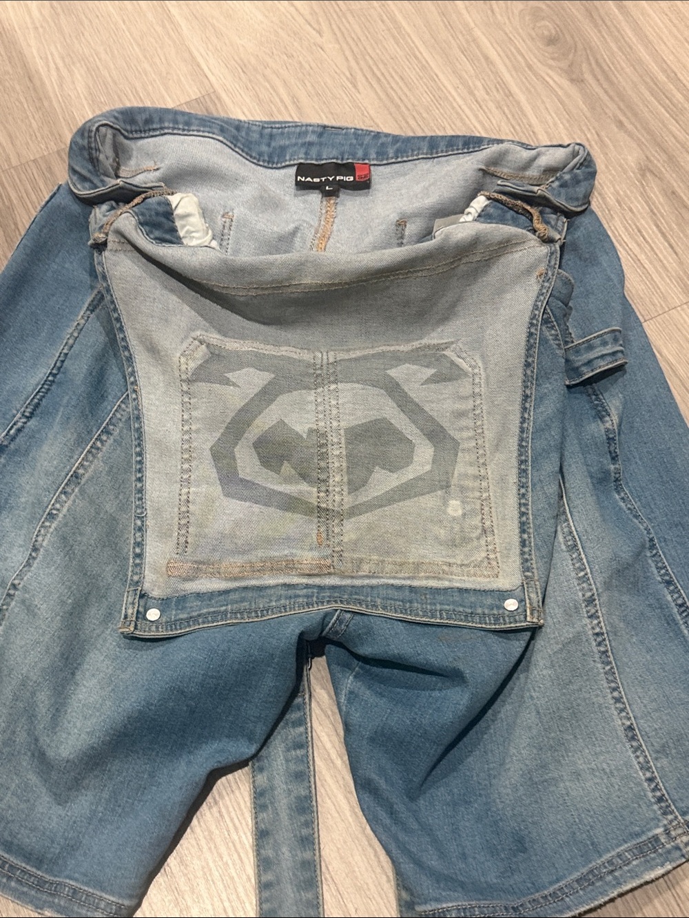 Nasty Pig Light Blue Denim Short Overalls